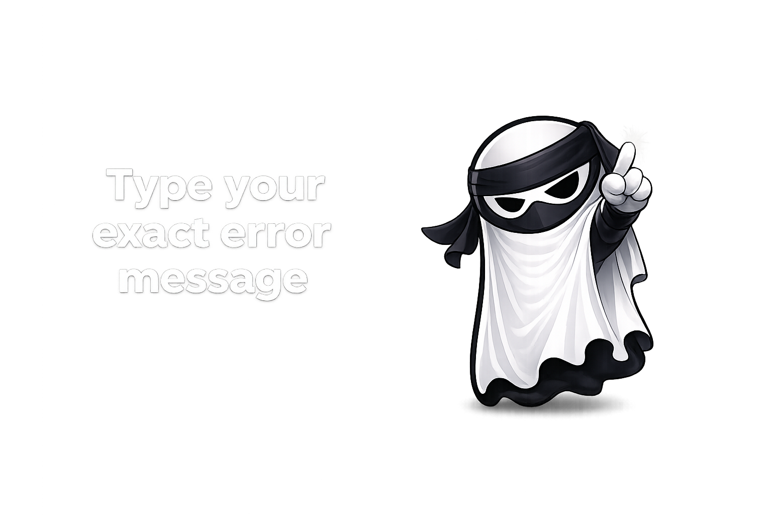 Example error message